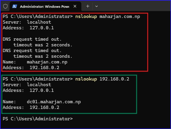 Verify DNS with Host and Reverse DNS Record