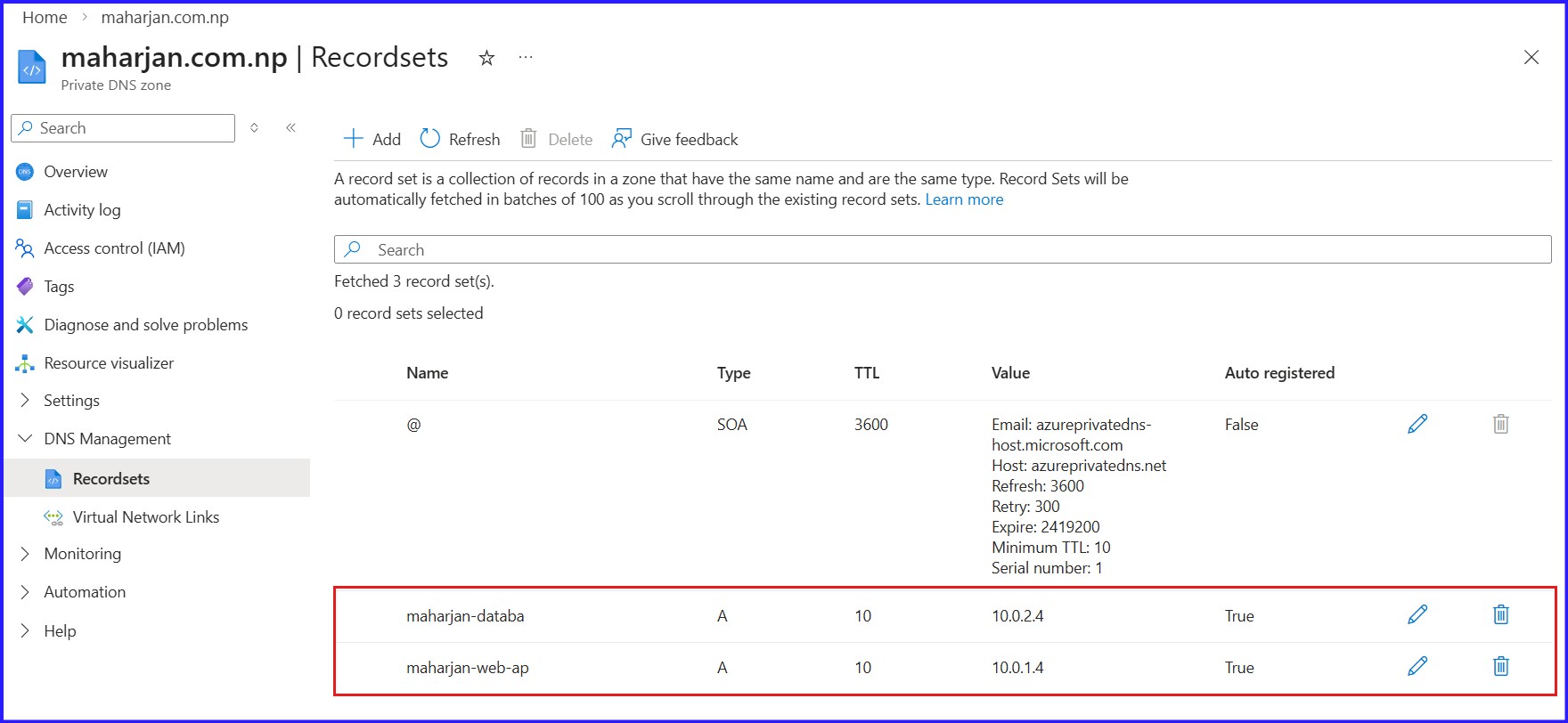 Reflecting DNS Records
